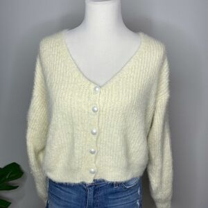 Nasty Gal Button-Up Cropped Cardigan